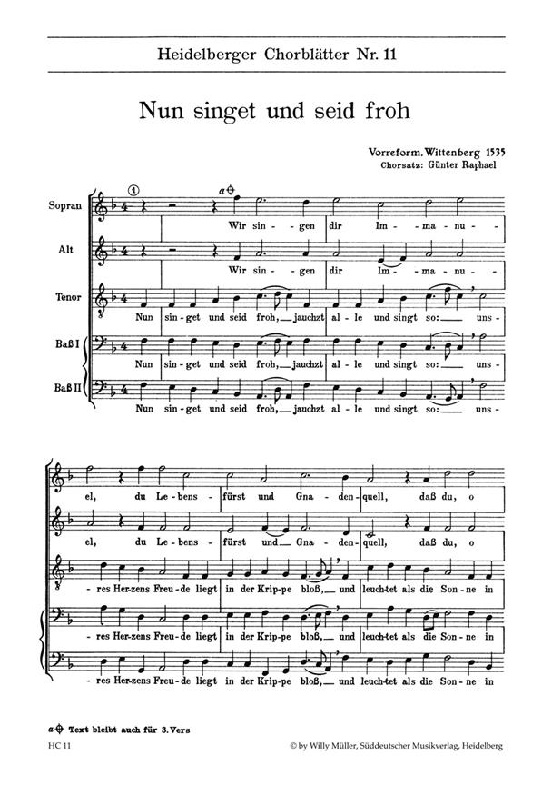 Heidelberger Chorblätter Nr. 11