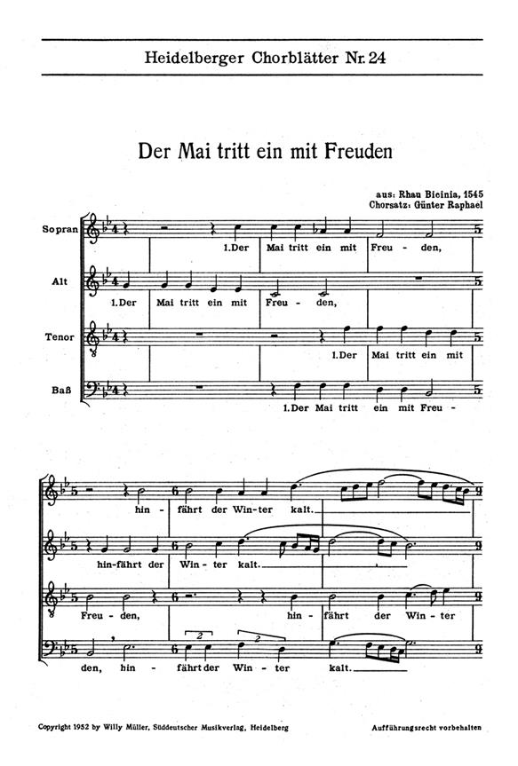 Heidelberger Chorblatter Nr. 24