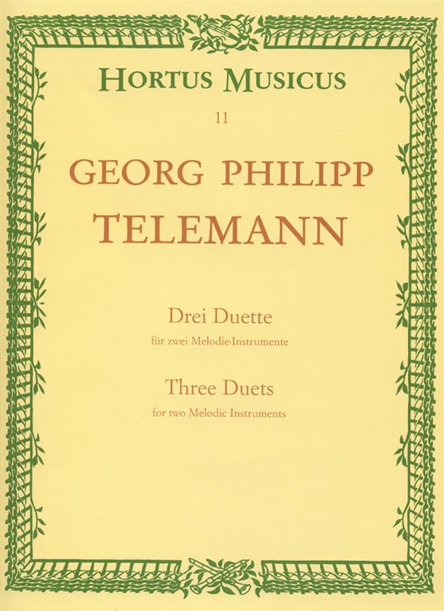 Three Duets for two melodic Instruments : for two melodic Instruments