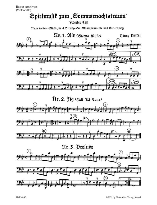 Spielmusik zum Sommernachtstraum. Bd 2 (Nr. 1 -9)