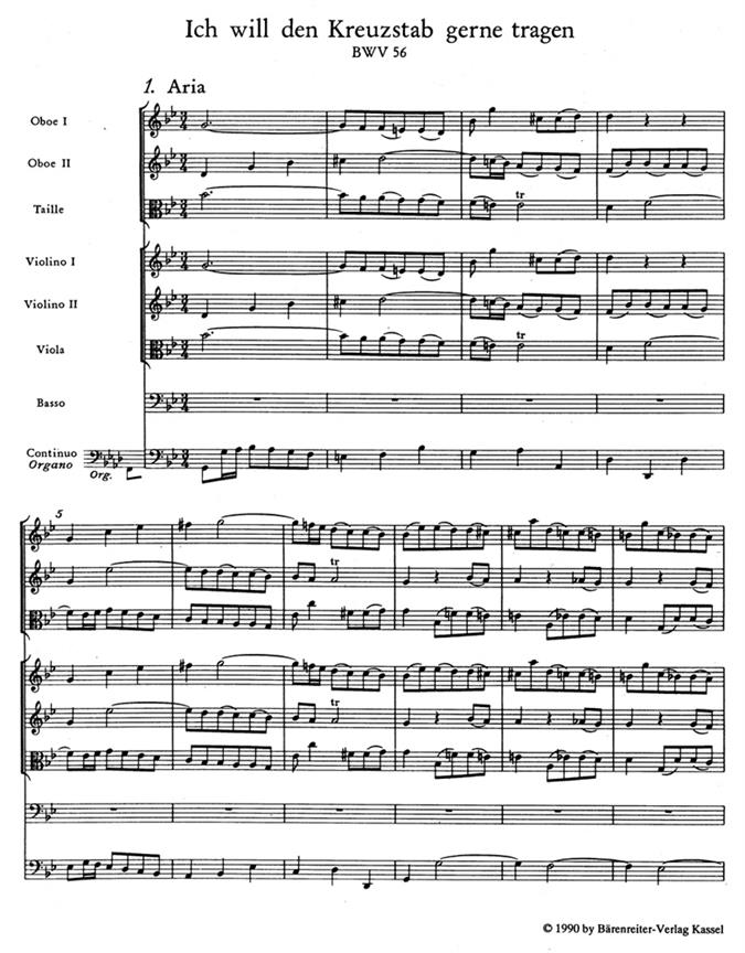 Cantata BWV 56 Ich Will Den Kreuzstab : Cross Staff Cantata (Kreuzstabkantate)