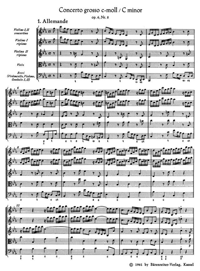 Concerto grosso c minor op. 6-8 HWV 326