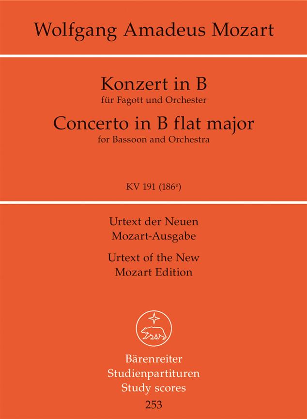 Bassoon Concerto K191 Study Score : for Bassoon and Orchestra