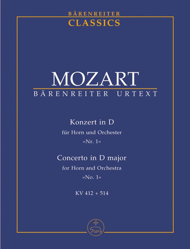 Horn Concerto 1 D maj K514-412 Stud Sc : for Horn and Orchestra