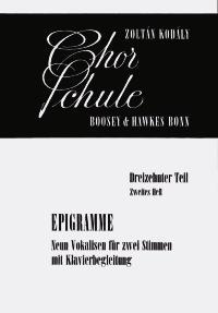 Chorschule Band 13/2 : Epigramme