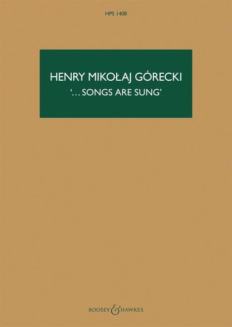 Songs are sung Op. 67 : Hawkes Pocket Scores HPS 1408