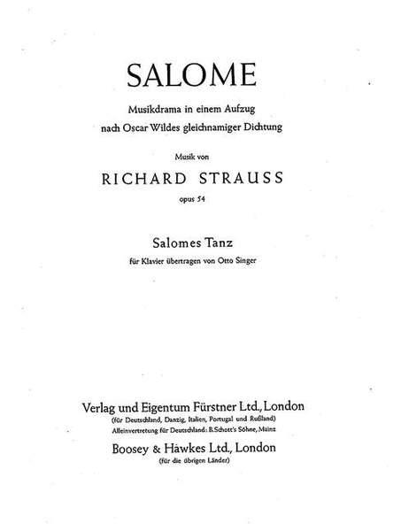 Salome Op. 54 : Salomes Tanz