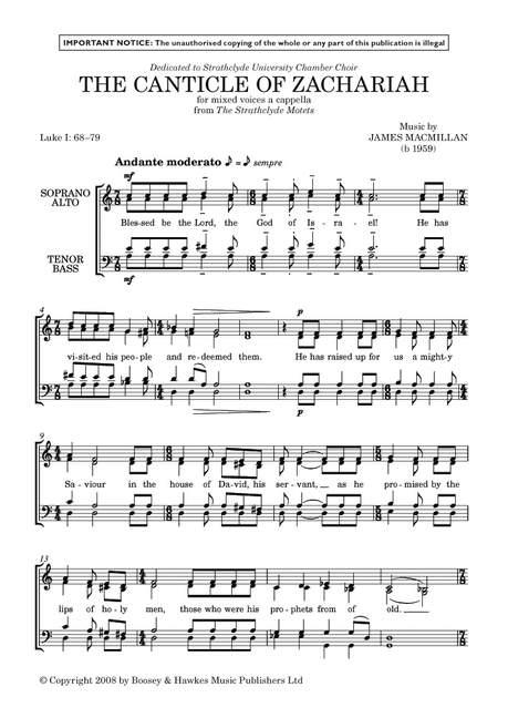 The Canticle of Zachariah : aus The Strathclyde Motets