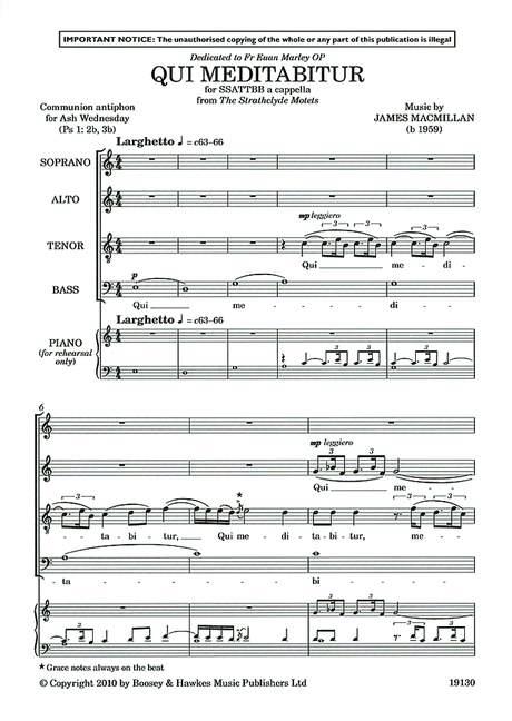 Qui Meditabitur : aus The Strathclyde Motets