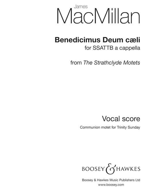 Benedicimus Deus Caeli : aus The Strathclyde Motets