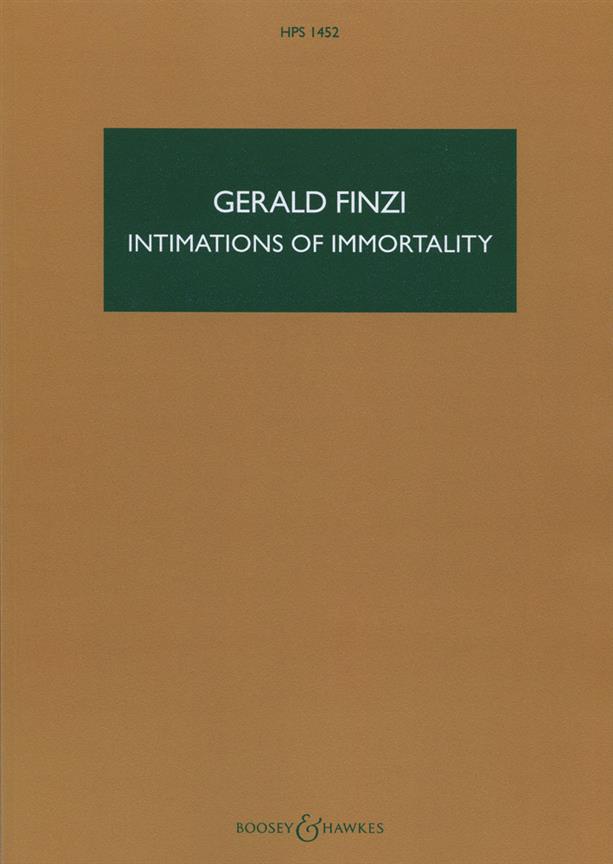 Intimations of Immortality Op. 29 : Ode for tenor solo, chorus, and orchestra