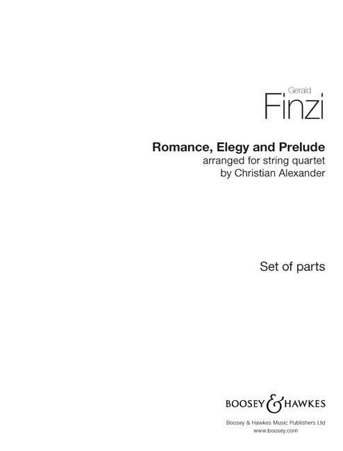 Romance, Elegy and Prelude : Arrangement for String Quartet
