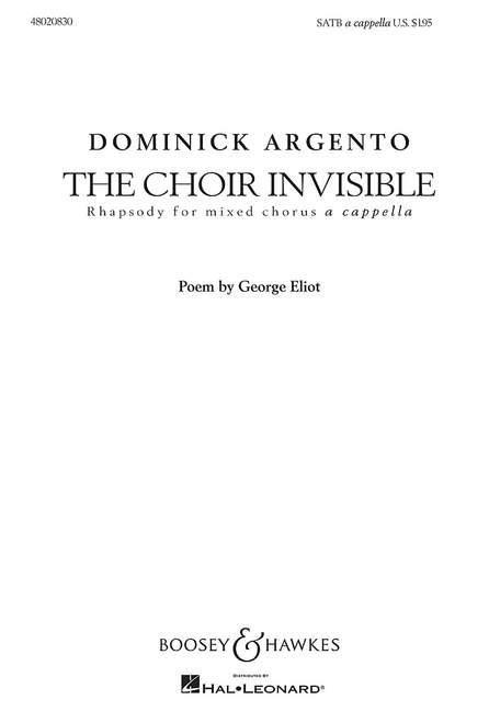 The Choir Invisible : Rhapsody for mixed chorus a capella