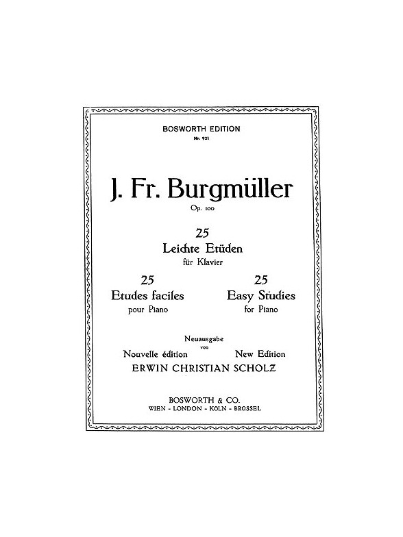 Friedrich Burgmuller: 25 Easy Exercises Op.100 (Bosworth Edition)