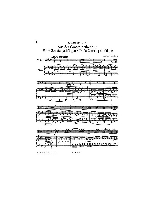 Master Melodies From The Classics Book 3 (Beer) Vln/Pf