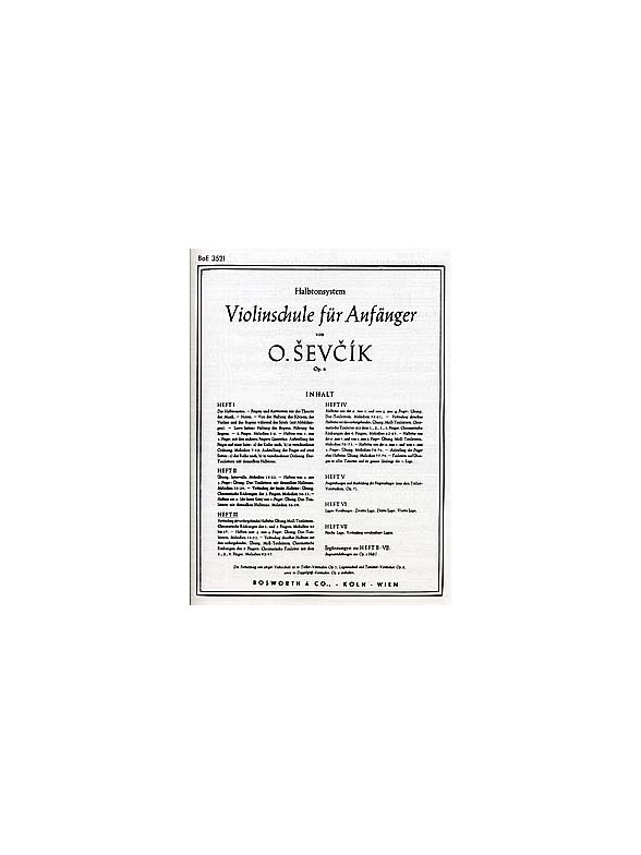 Otakar Sevcik: Violin Studies - Violin Method For Beginners Op.6 Part 3