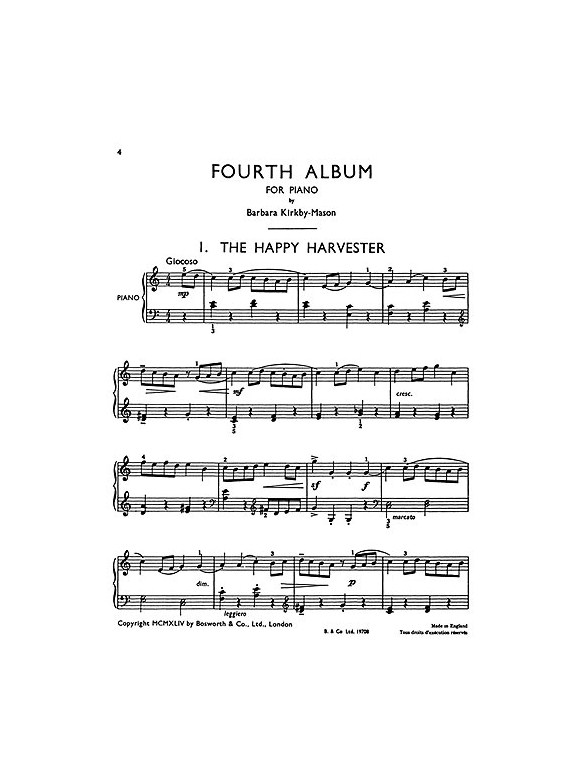 Kirkby-mason 4th Album For Piano