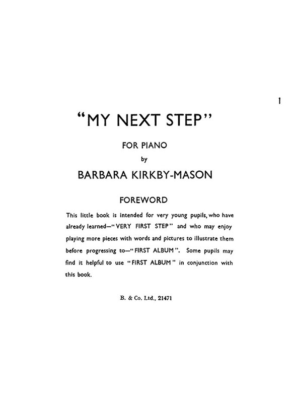 Kirkby-mason My Next Step Easy Pf