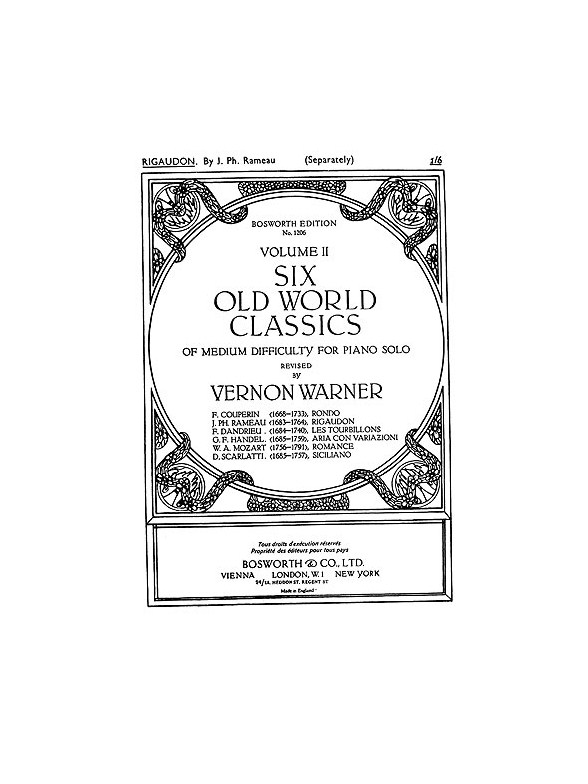 Six Old World Classics 2 Warner Pf