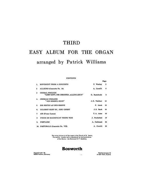 Williams: Third Easy Album For The Organ