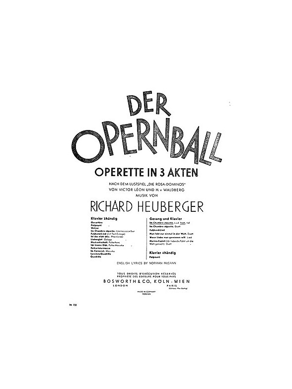 Richard Heuberger: Im Chambre Separee (High Voice)