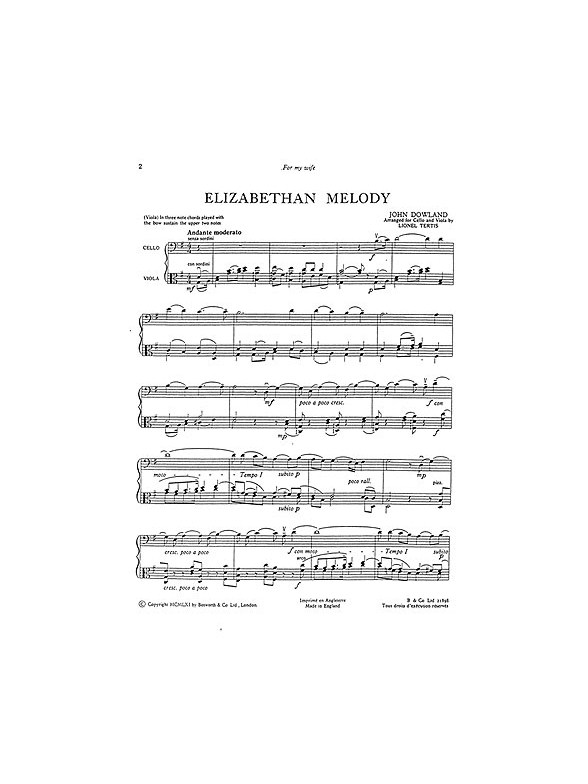 John Dowland: Elizabethan Melody Tertis