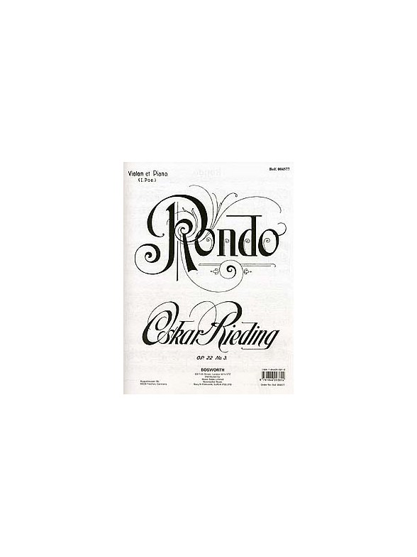 Oskar Rieding: Rondo For Violin And Piano Op.22 No.3