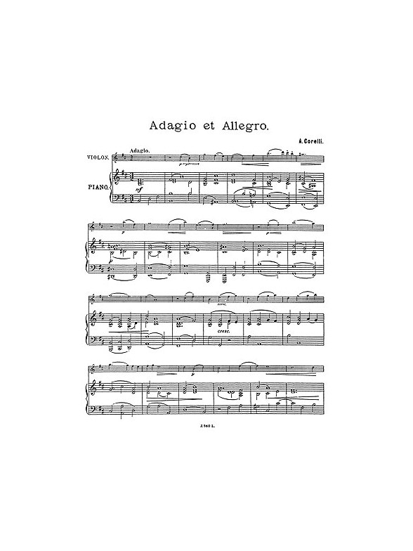 Arcangelo Corelli: Adagio And Allegro (Violin/Piano)