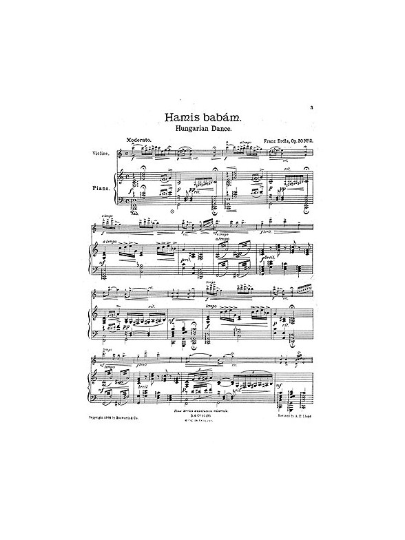 Franz Drdla: Hungarian Dances Op.30 No.2 'Hamis Babam'