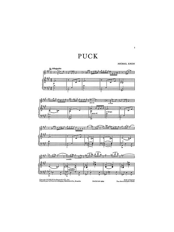 Michael Krein: Puck (Violin/Piano)