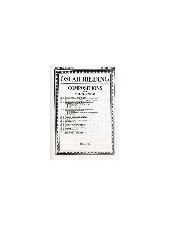 Oskar Rieding: Gypsies' March Op.23 No.2 Violin And Piano