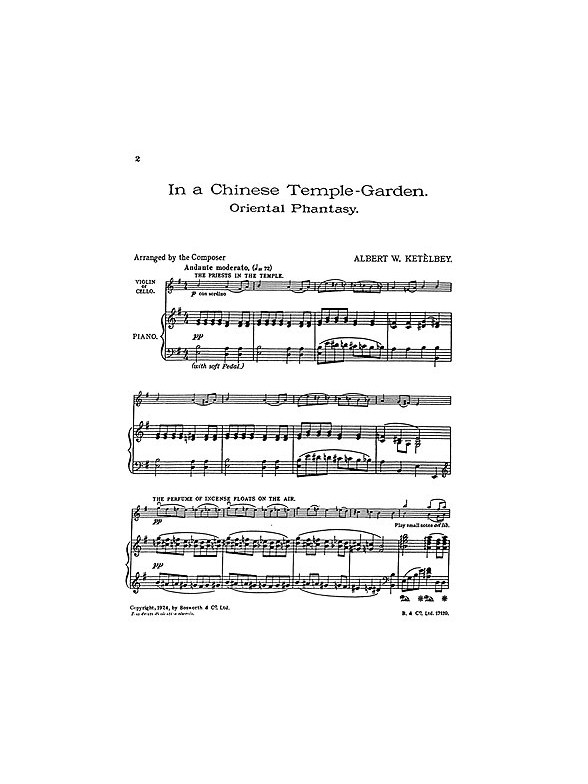 Albert Ketelbey: In A Chinese Temple Garden (Cello/Piano)