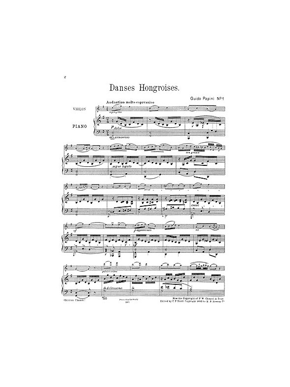 Guido Papini: Hungarian Dance No.1 In G For Violin And Piano