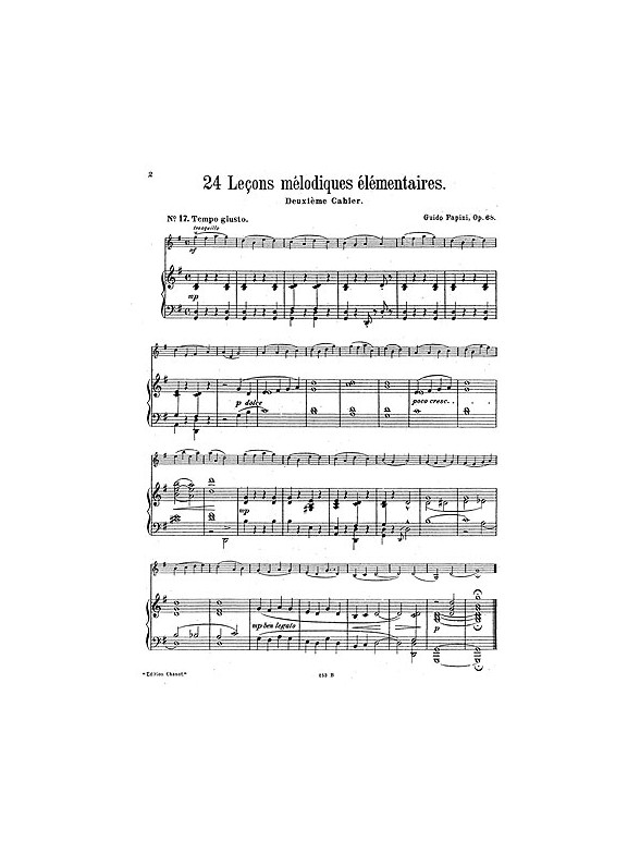Guido Papini: 24 Elementary Studies For Violin And Piano Book 2