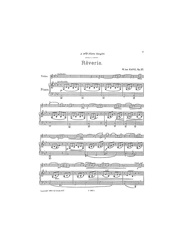 Willem Ten Have: Reverie Op.27