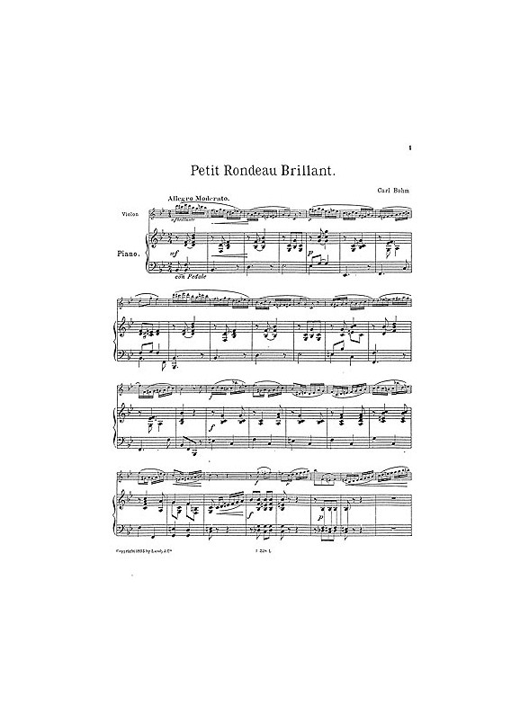 Carl Bohm: Petite Rondeau Brillant