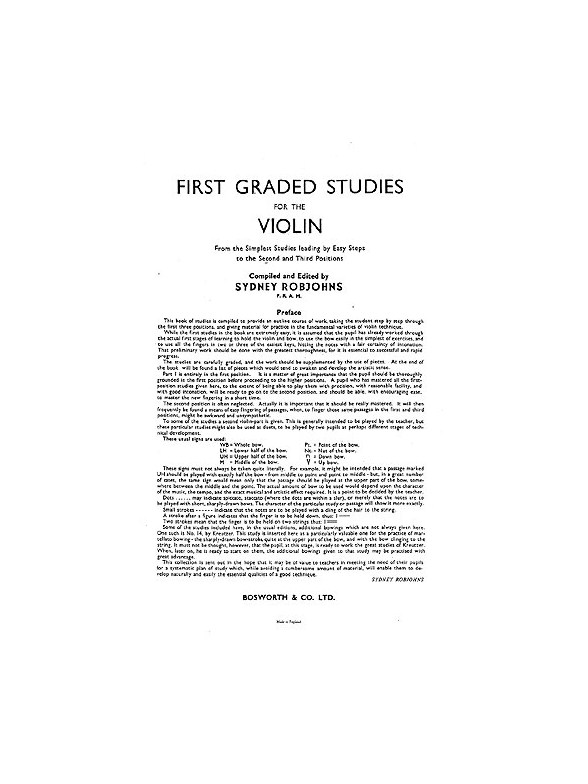 Robjohns, S Five Graded Studies Vln