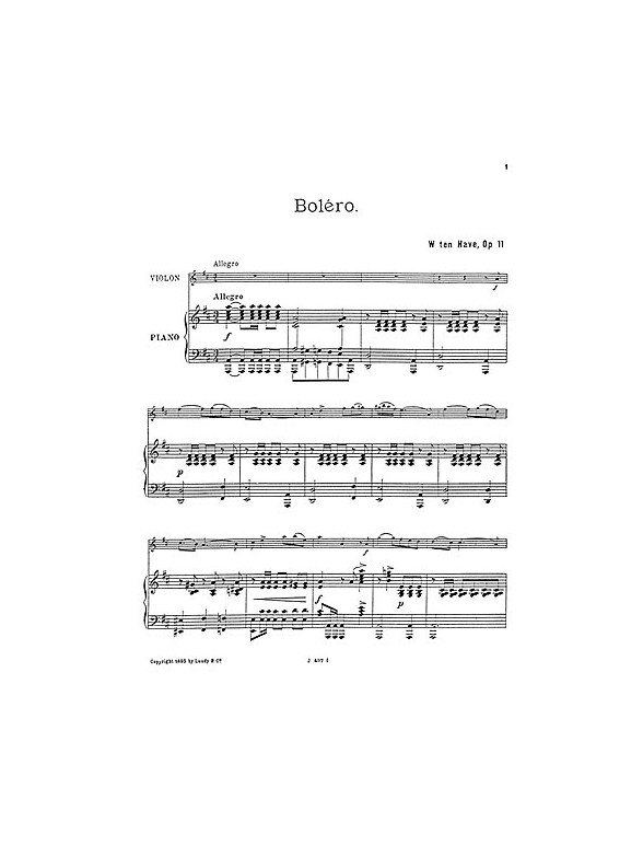 Willem Ten Have: Bolero Op.11