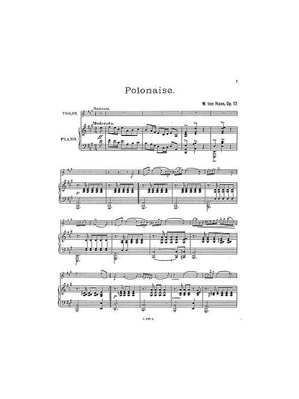 Willem Ten Have: Polonaise For Violin And Piano Op.17