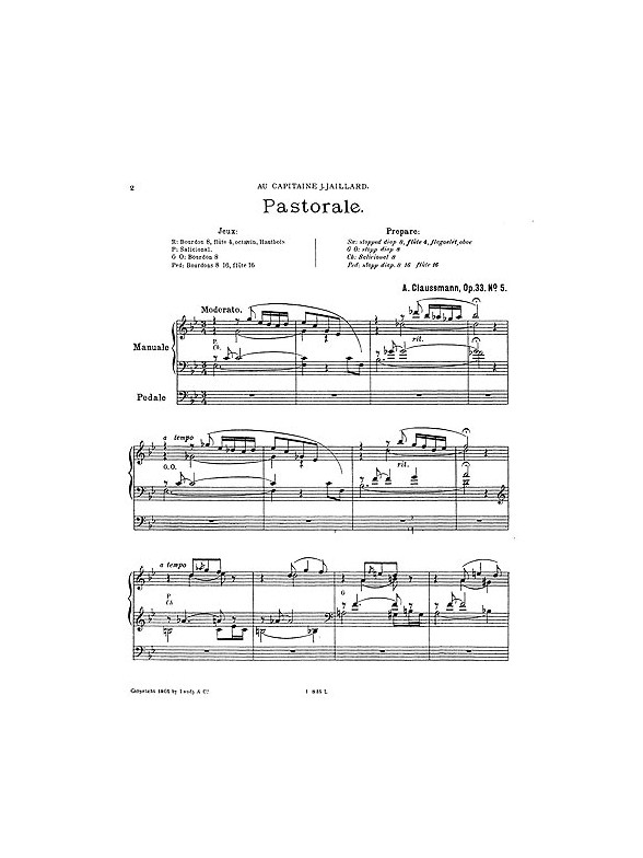 Aloys Claussman: Pastorale Op.33 No.5