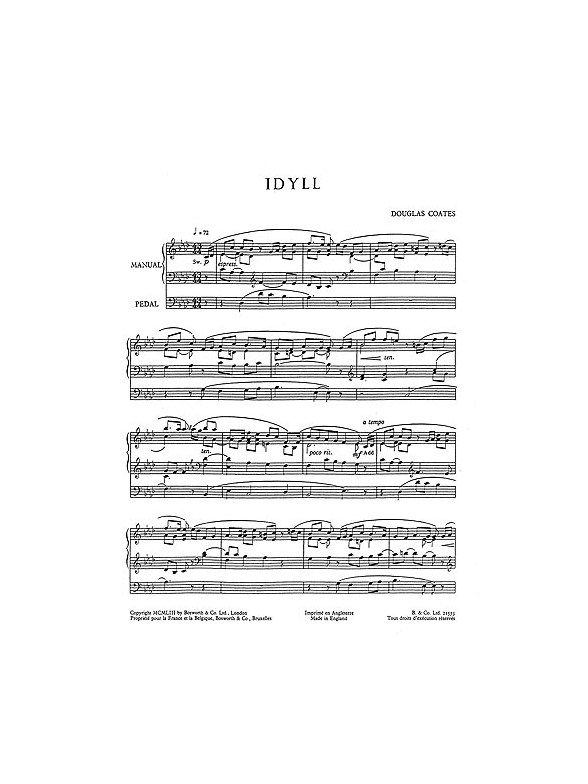 Douglas Coates: Idyll For Organ