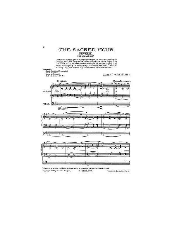 Albert Ketelbey: The Sacred Hour (Organ)