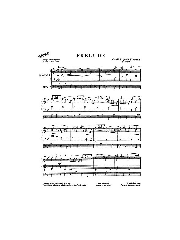 Maurice Greene: Minuet And Trumpet Tune For Organ