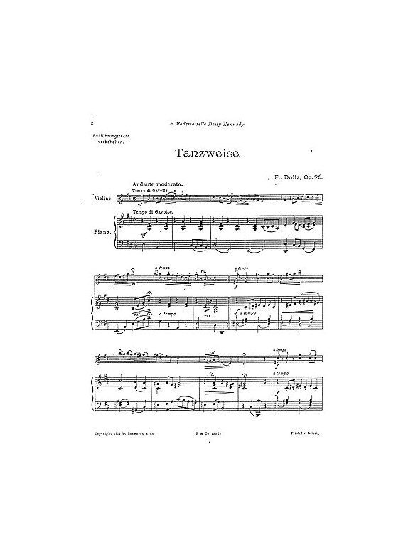 Franz Drdla: Tanzweise Op.96