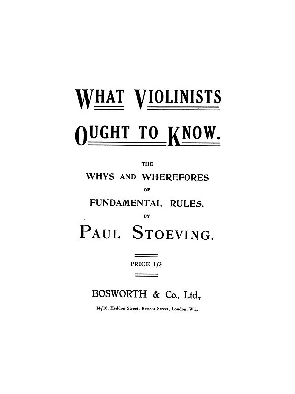 What Violinists Ought To Know