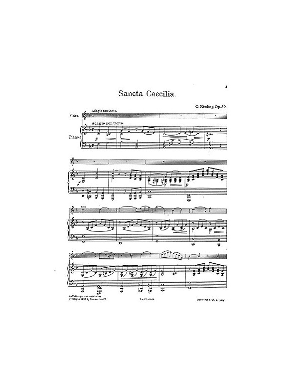 Oskar Rieding: Sancta Caecilia Op.29