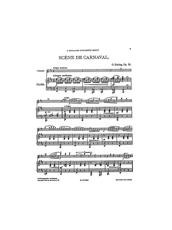 Oskar Rieding: Scene De Carneval Op.33