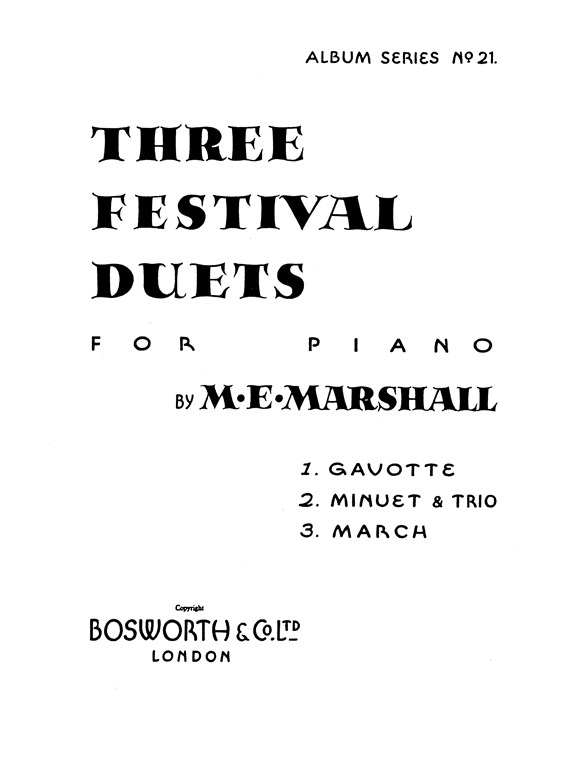 Marshall, Me Three Festival Duets Pfduet