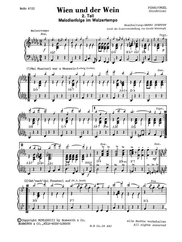 Wien Und Der Wein Parts 1 & 2 Big Band Dance Series Tocm Bndnd