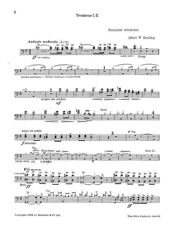 Ketelbey, Aw In A Chinese Temple Garden Orch Pf Sc/Pts